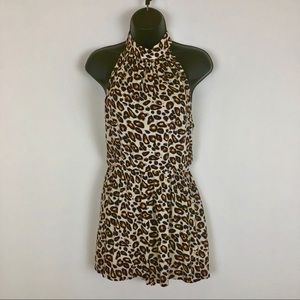 Sparkle & Fade Cheetah Print Halter Romper